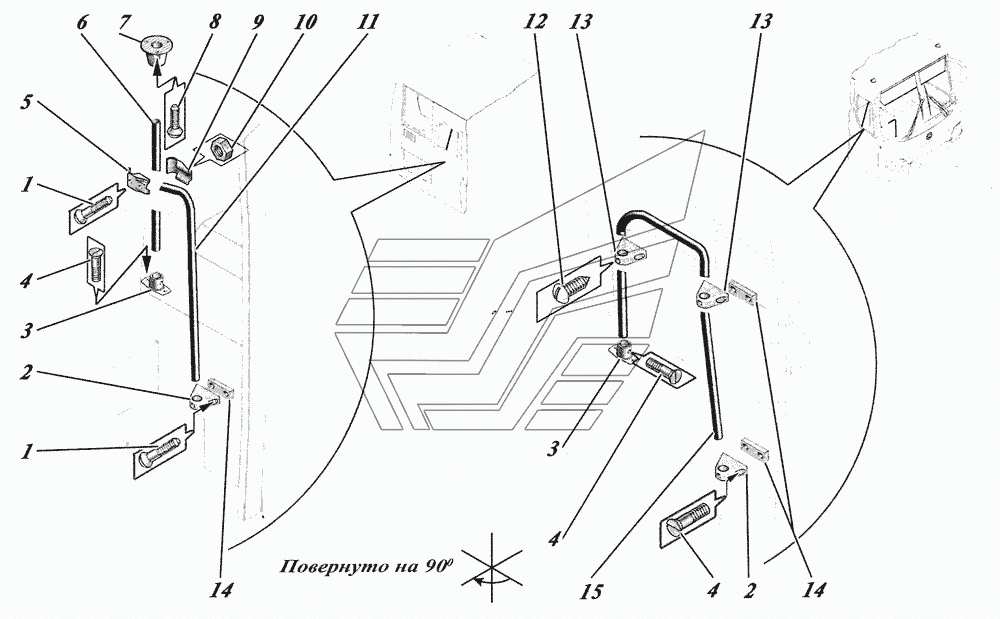 Установка поручней 4238-8200002