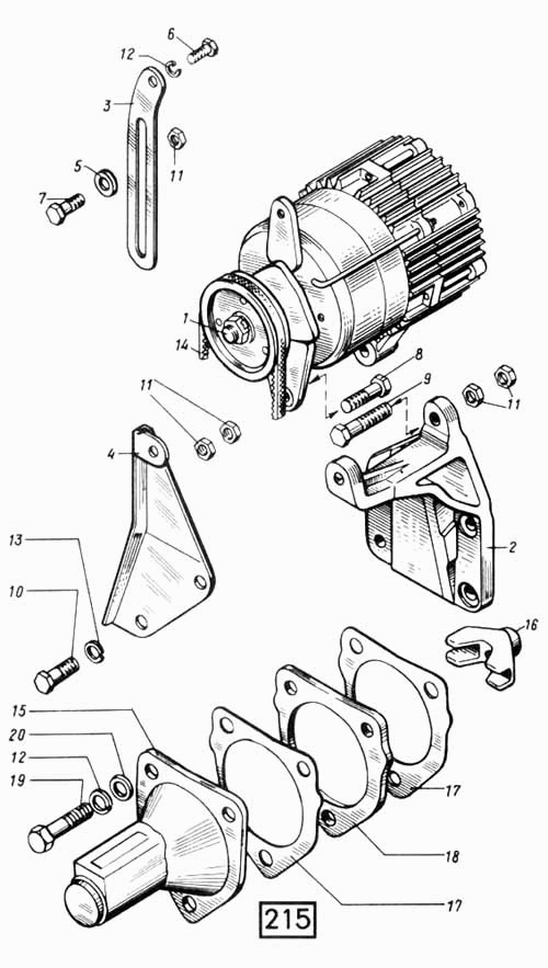 Установка генератора и счетчика моточасов СМД-60, -62, -64, -66, -72