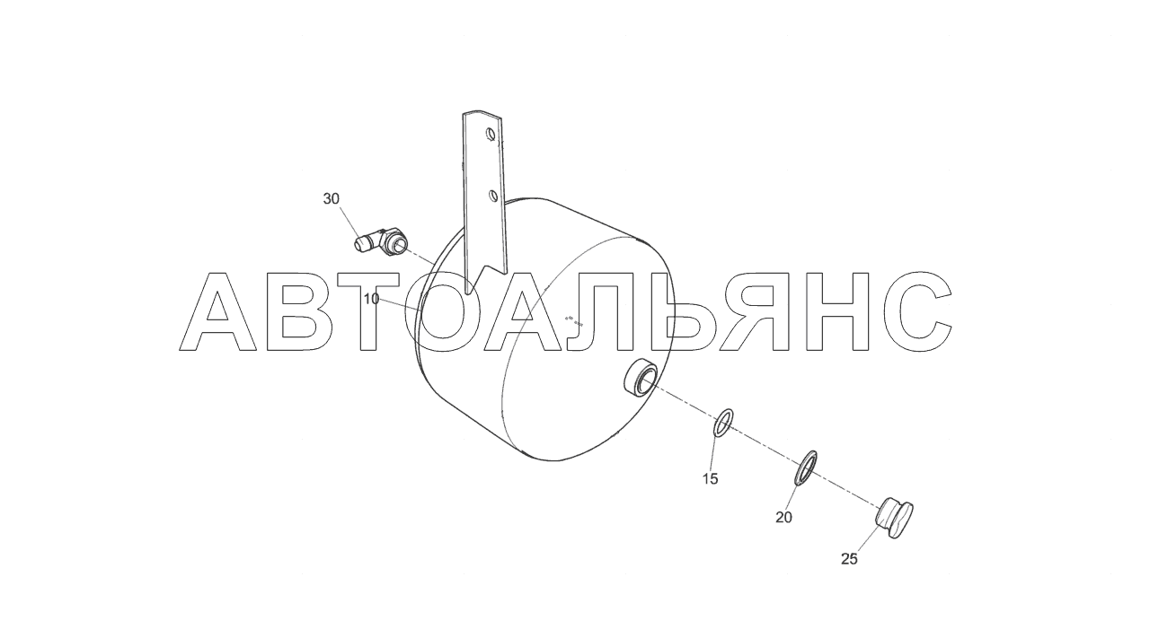 5308-3511013 Ресивер в сборе с фитингами