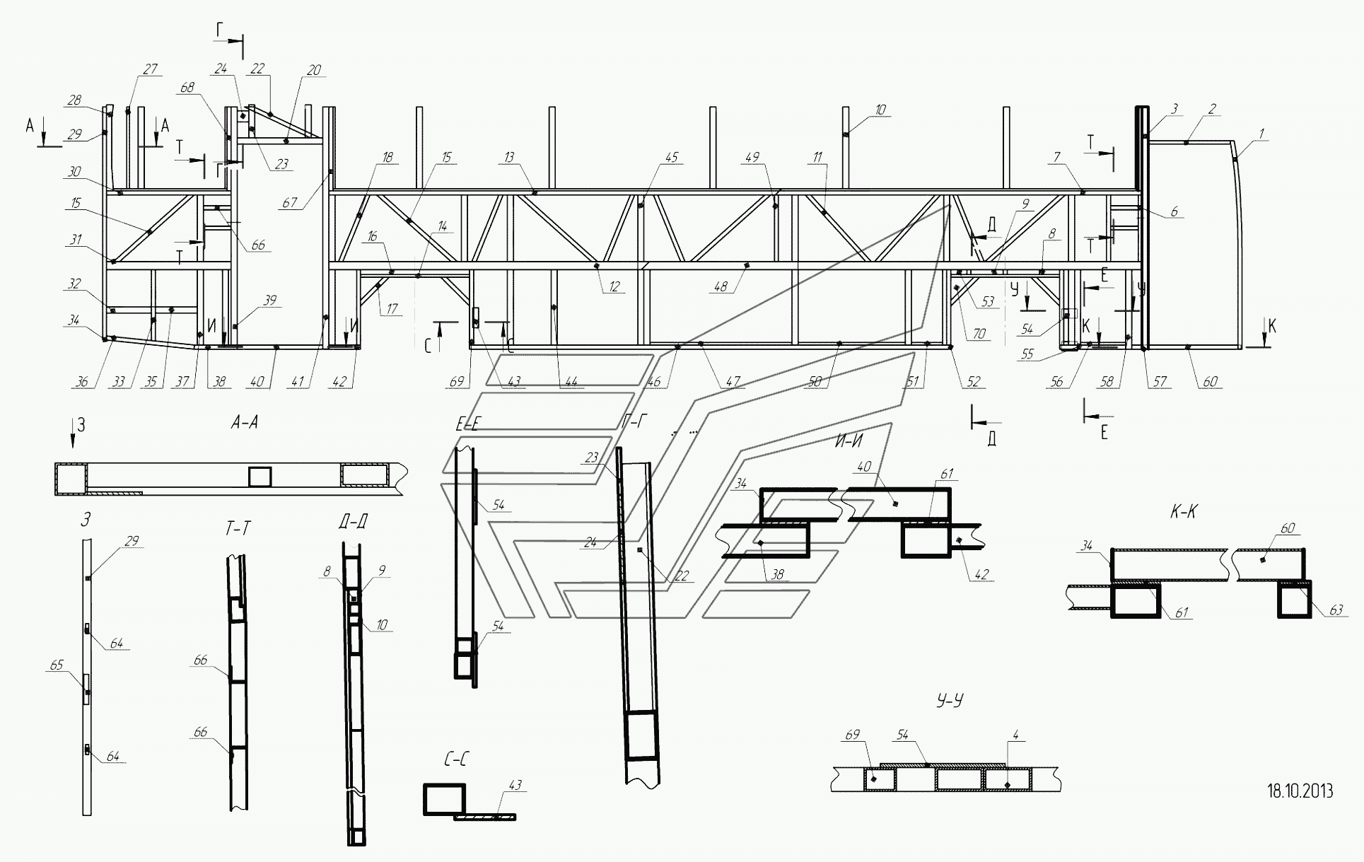 5299-372-5401010 – Каркас правой боковины