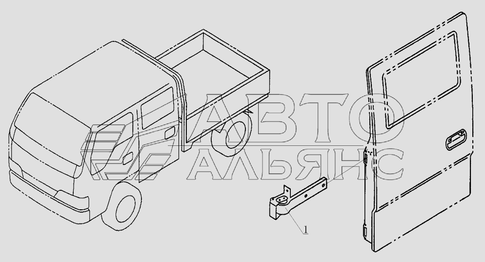 6206B3 Back-door hinge