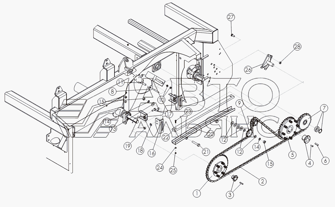 APRON/PADDLE SHAFT DRIVE