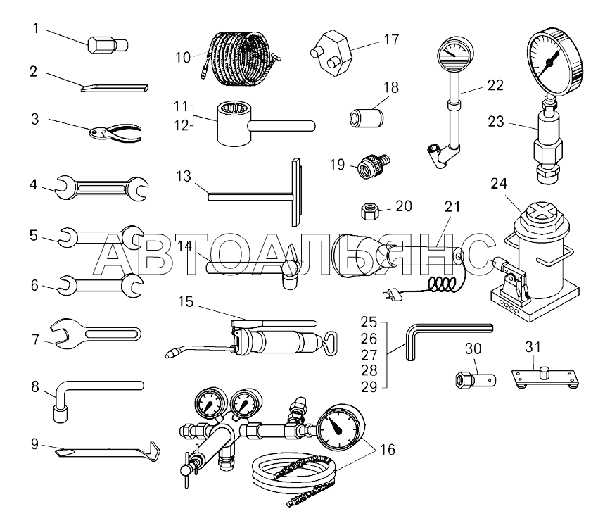 Инструмент, принадлежности и приспособления ;Tools and accessories