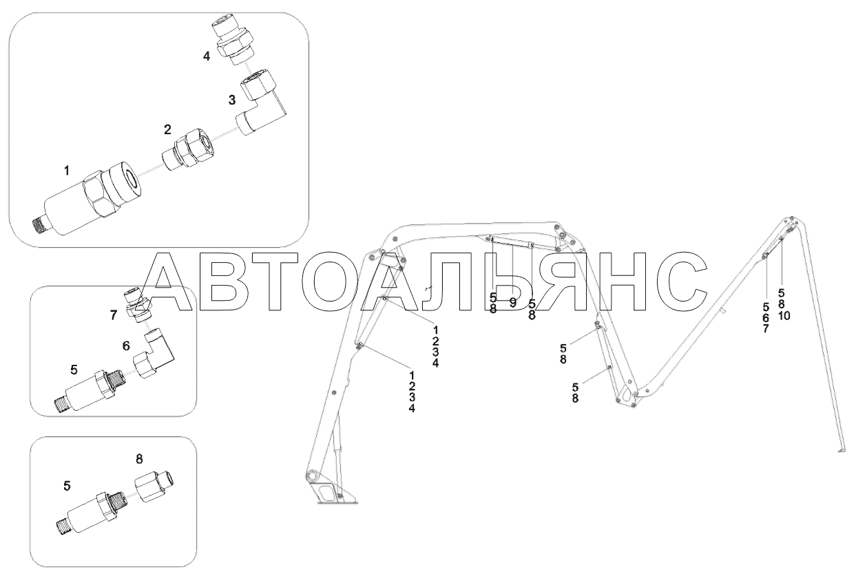 12726509 Sensor GP, pressure, shock absorbing system, boom