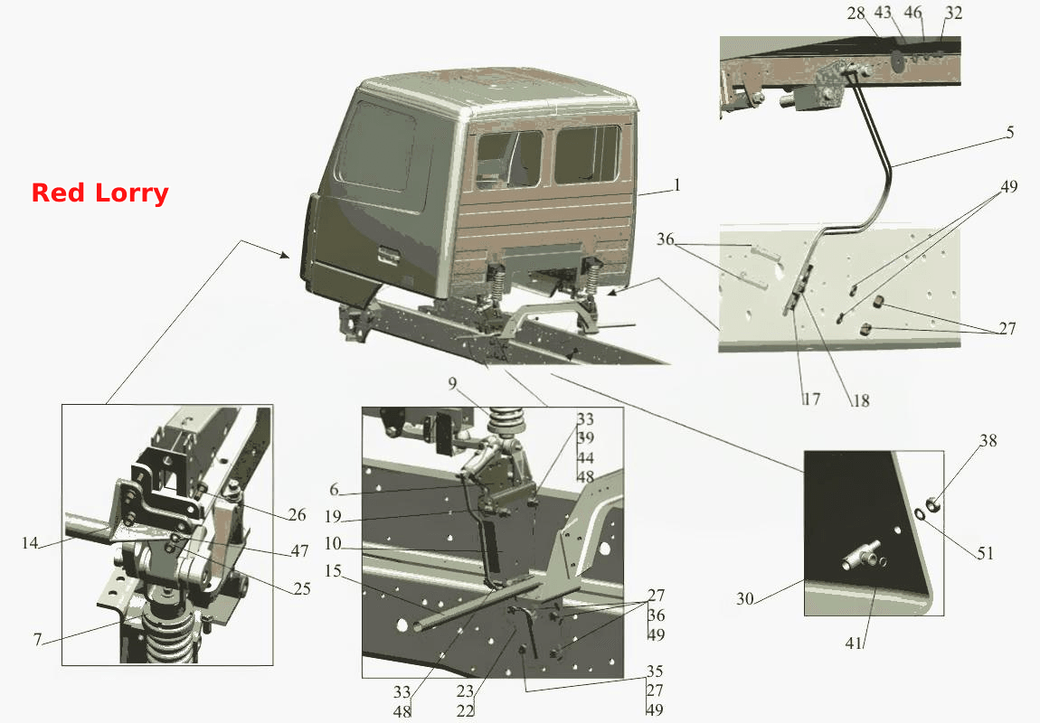 Установка кабины 6501-5000002-010
