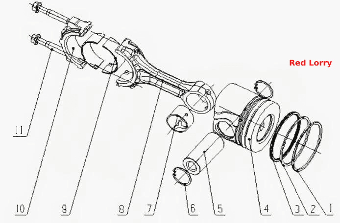 F6000- Поршень и шток поршня в сборе