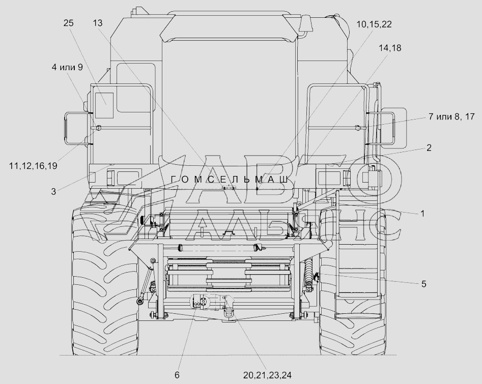 Молотилка самоходная КЗК-12-0100000Б-12