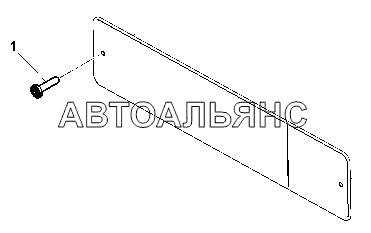 Крепеж номерного знака переднего