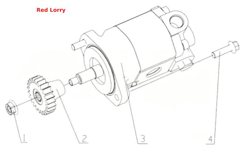 K6100- Steering pump assembly;Насос рулевого управления в сборе