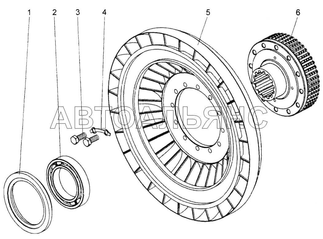 Колесо турбины в сборе;Turbine wheel, assy