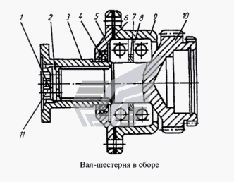 Вал шестерня в сборе ПБУ-