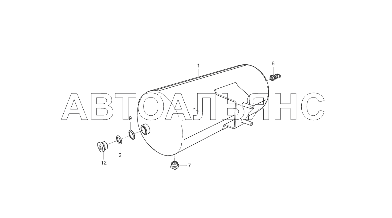 3297-3513003 Ресивер с фитингами