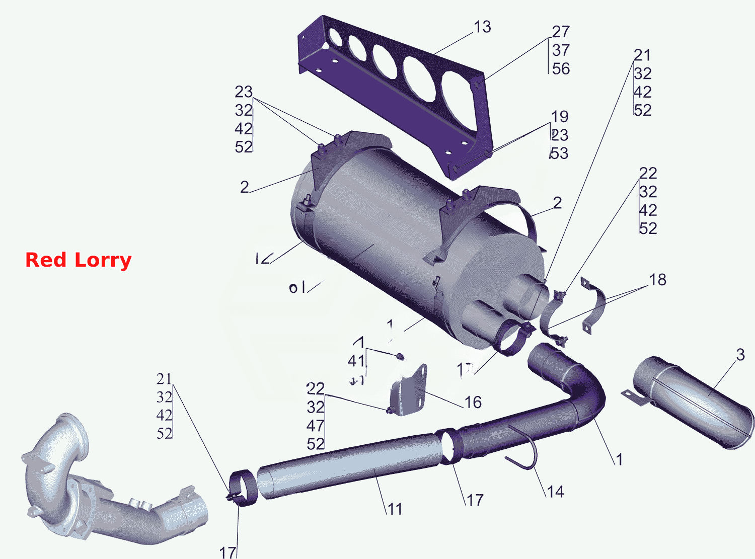 Установка системы выпуска газов 5550V3-1200001-000