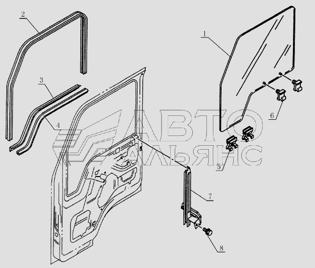 6103E0 Door window