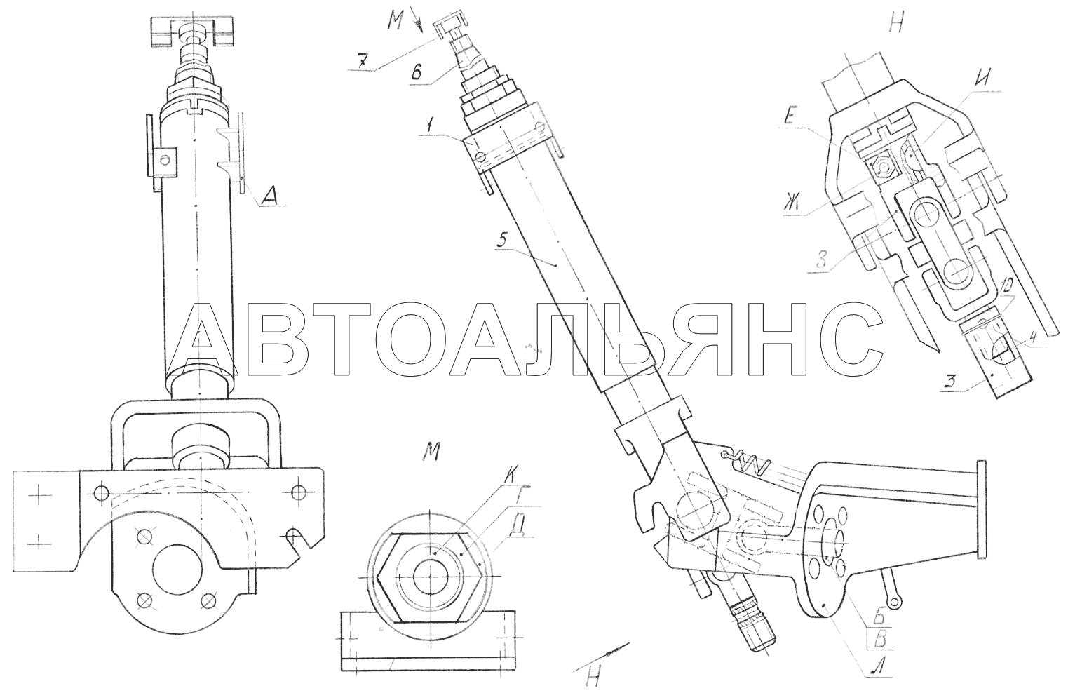 Привод гидроруля У7810.7-9.02.01.750-03;Hydraulic control surface drive У7810.7-9.02.01.750-03