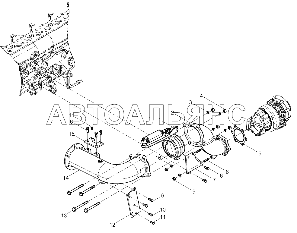 Rear Exhaust Manifold Group