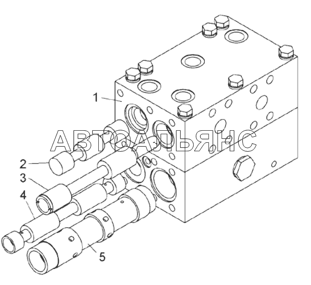 Корпус с золотниками (75131-3416606);Body with spool-valves