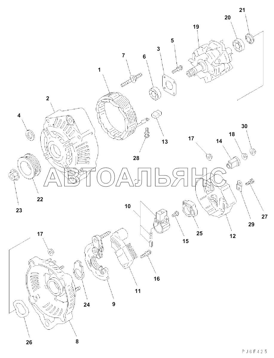 ALTERNATOR (60A) (INNER PARTS)