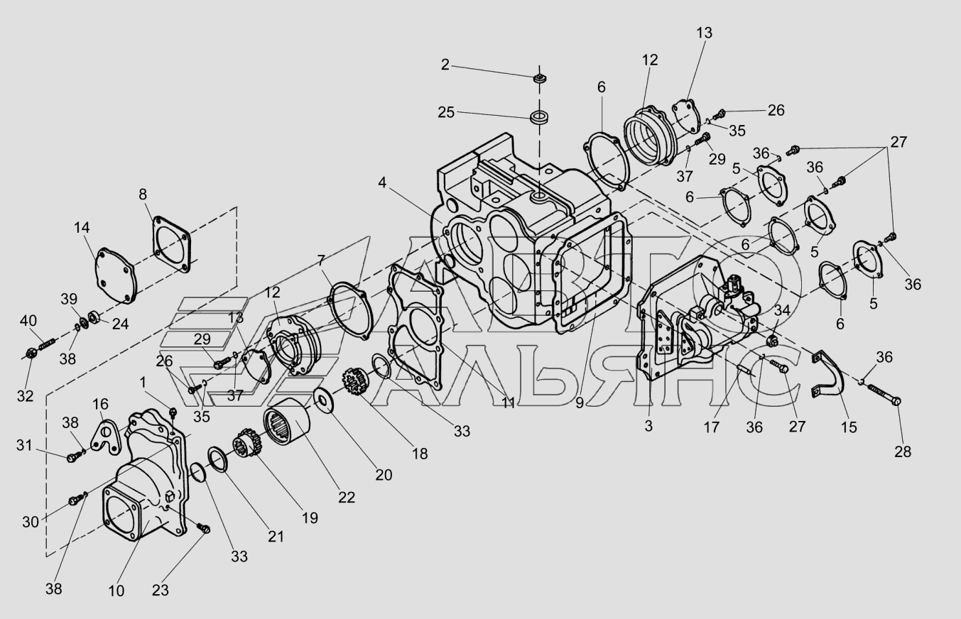 Коробка диапазонов 3518020-46150 (корпус, крышки)