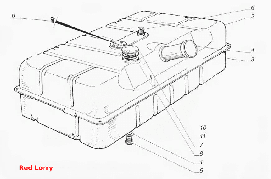 33104-1101010. Бак топливный