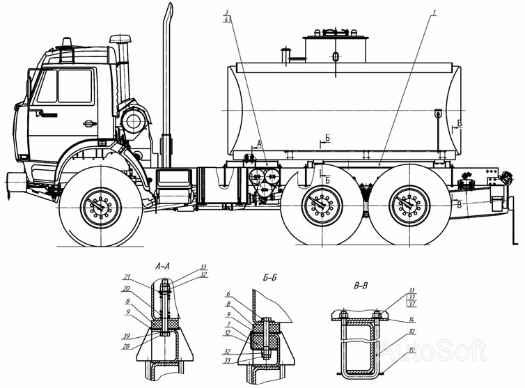 2Э66061-8516000 Установка цистерны
