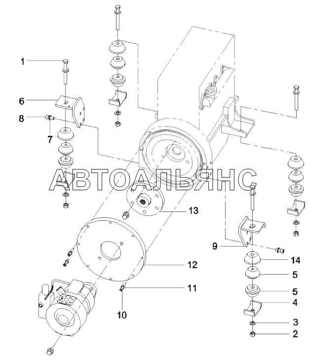 Трансмиссия и система демпфирования SY55C9I2