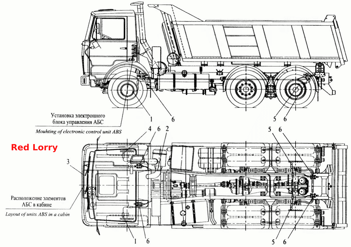 Установка элементов электрооборудования АБС на автомобилях МАЗ-551605, 551603