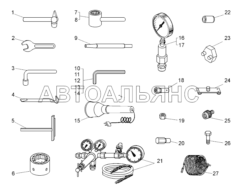 Инструмент, принадлежности и приспособления (, );Tools and accessories