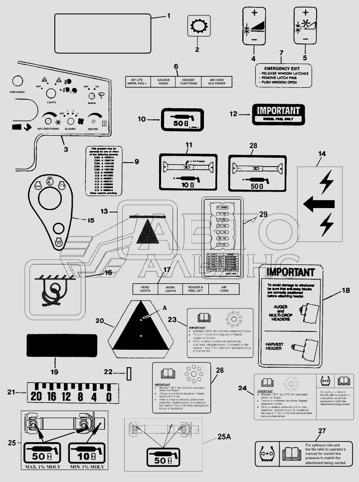 INFORMATION DECALS AND REFLECTORS