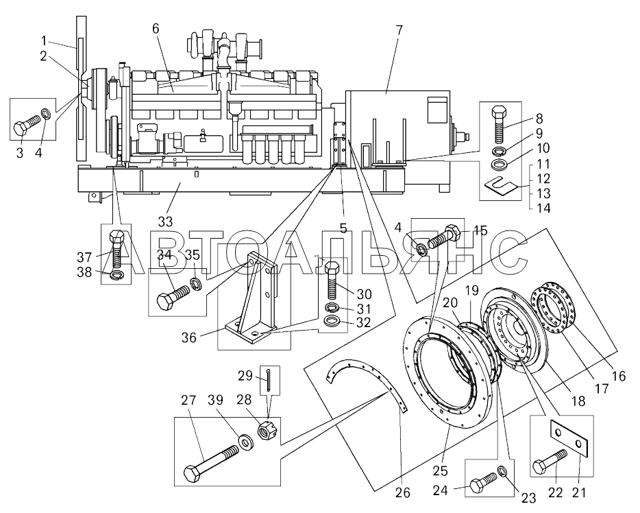 Дизель – генератор (75131-1000004-25, 75131-1000004-26, 75131-1000004-27);Diesel generator