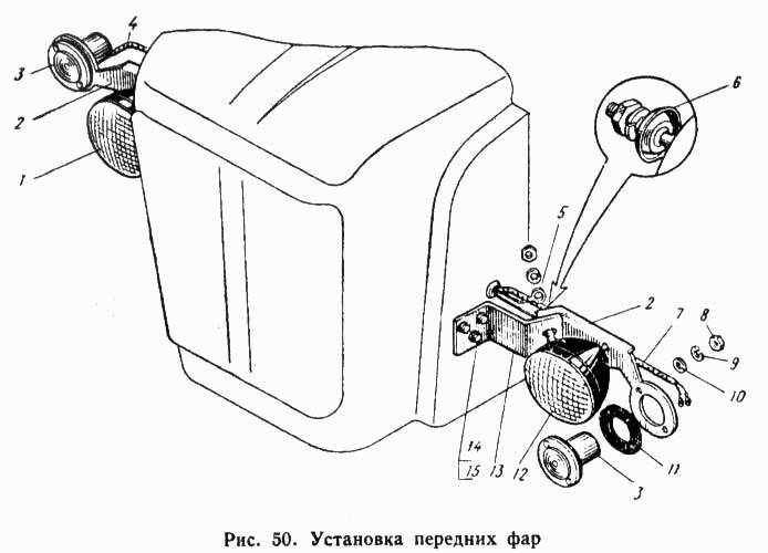 Установка передних фар
