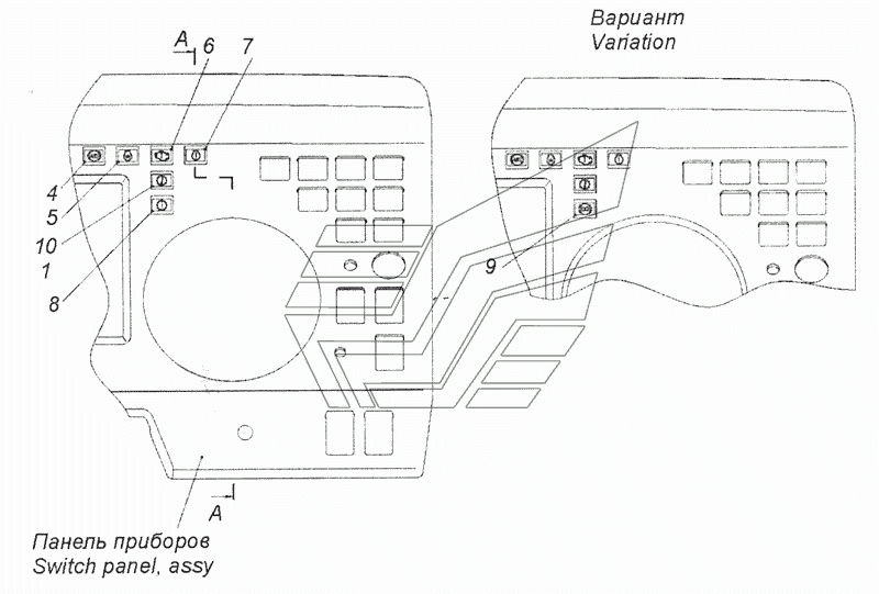 5297-4012001 Установка индикации на панели приборов