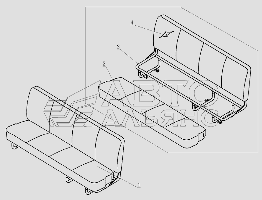7300D501 Double seat