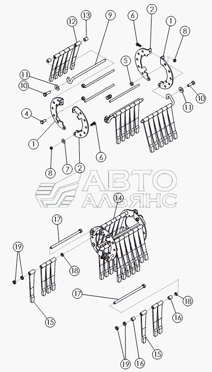 RUBBER FLAILS ON №1 DRUM REVERSE 22" SPACING