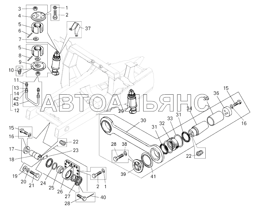 Установка передней подвески (75131-2900001-60);Mounting of front suspension