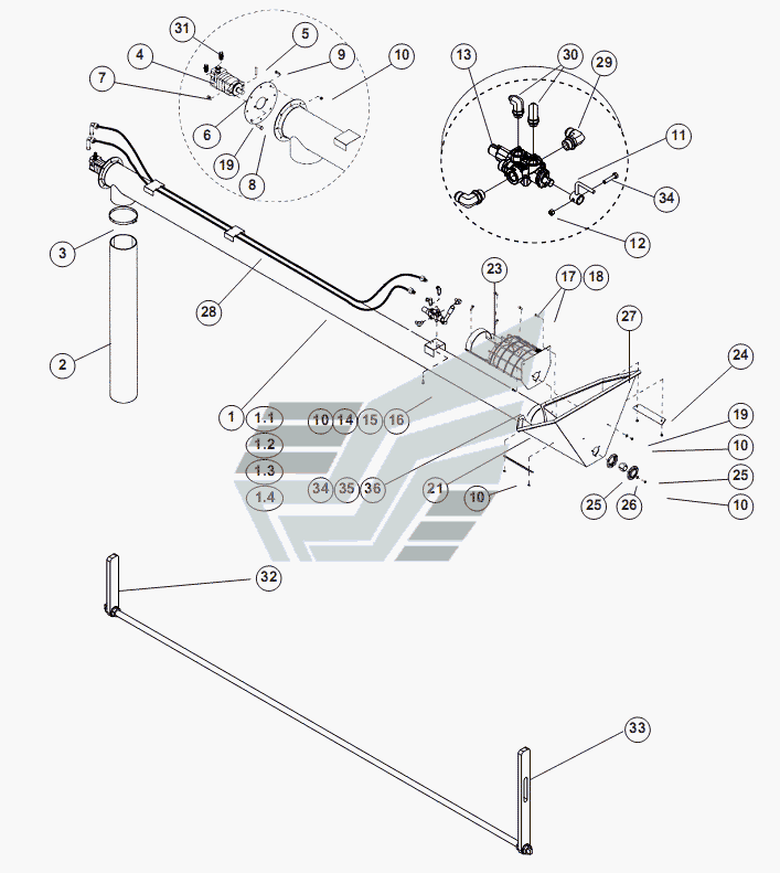 ASSY-AUGER AND HYDRAULICS (8"/10")