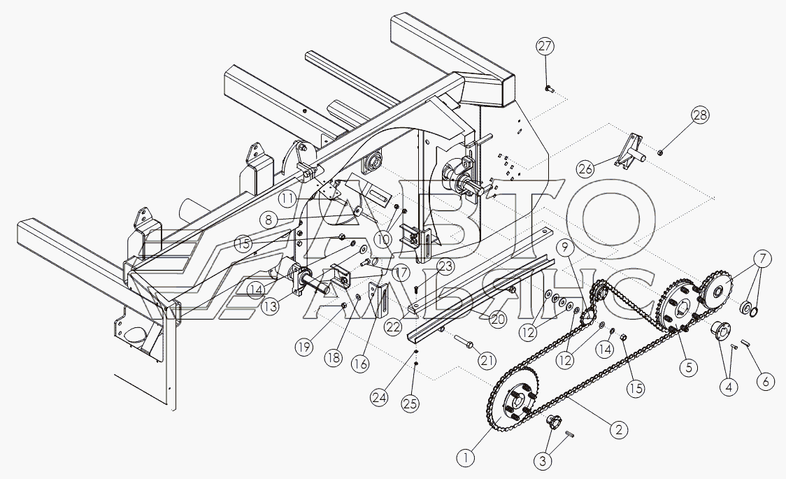 APRON/PADDLE SHAFT DRIVE
