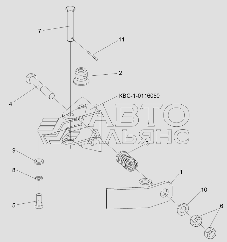Установка опоры КВС-1-0116050