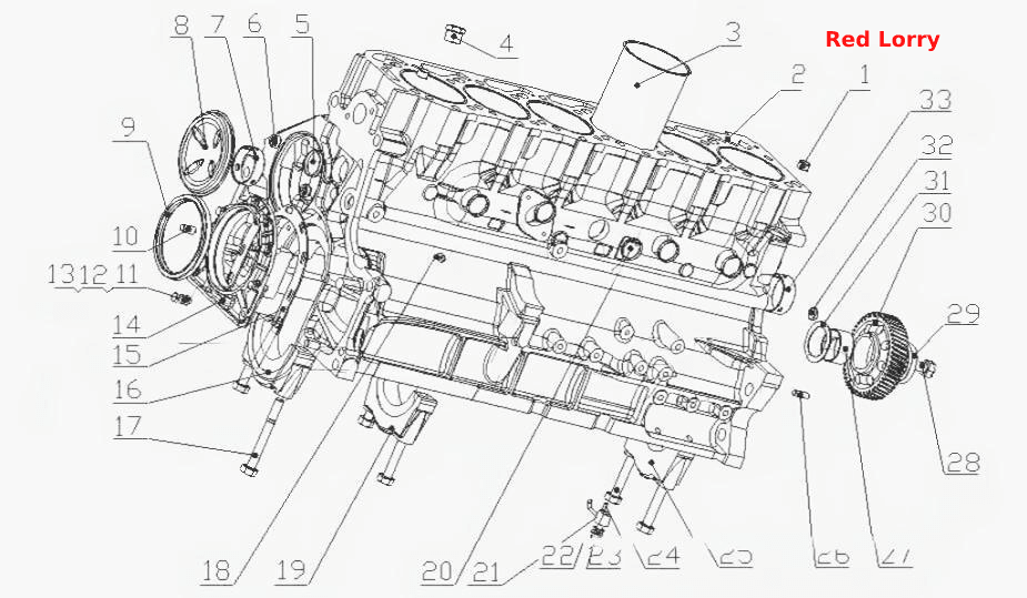 G5800- Часть блока цилиндров