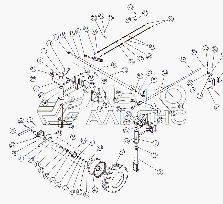 STEERABLE REAR STRUTS