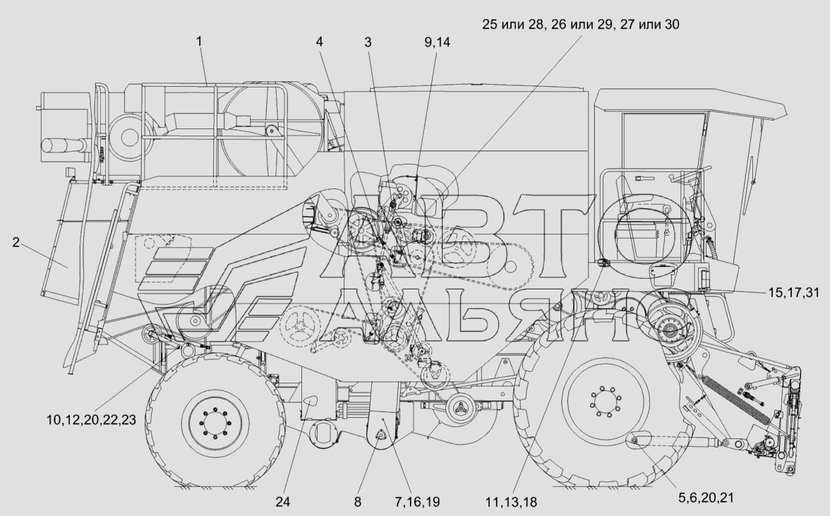 Молотилка самоходная КЗК-12-0100000Б-12