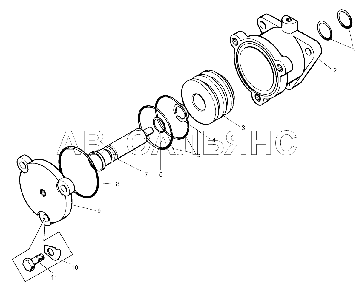 Пневмопереключатель (Б- );Pneumatic switch