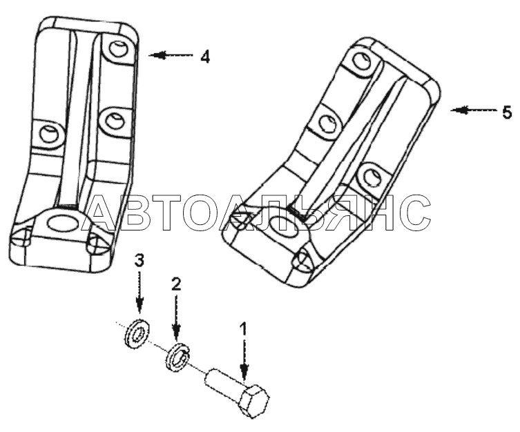 EM 9311ZZ Engine front suspension bracket group