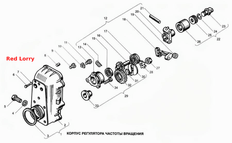 Корпус регулятора частоты вращения