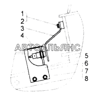 Установка датчика положения платформы;Mounting position sensing platform