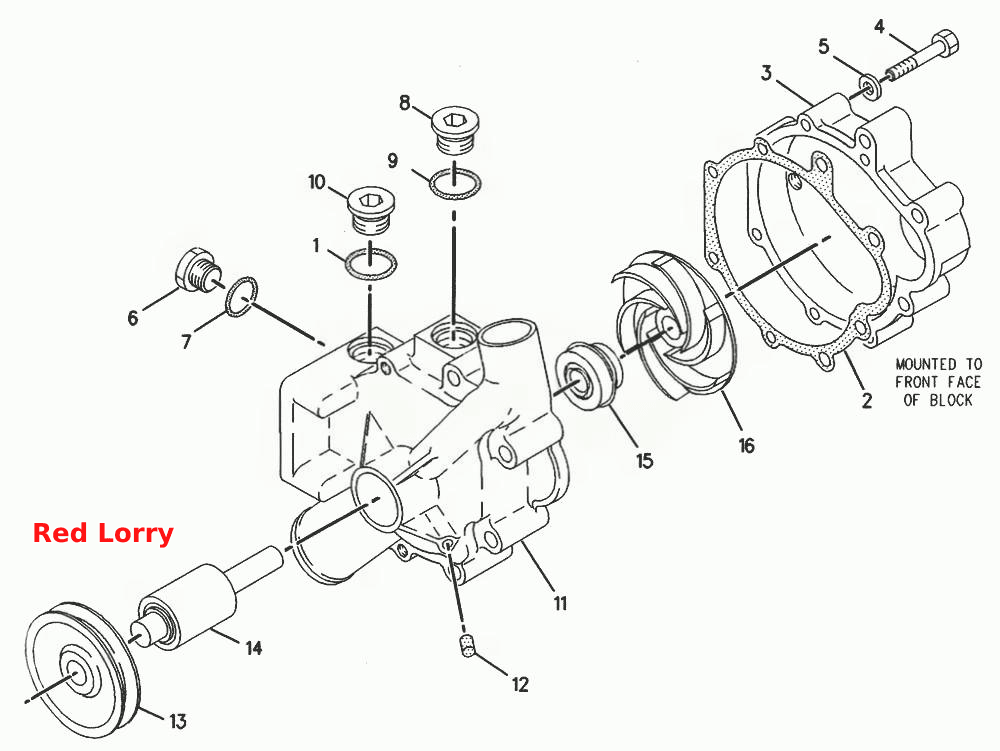 4Р-8520 Насос системы охлаждения