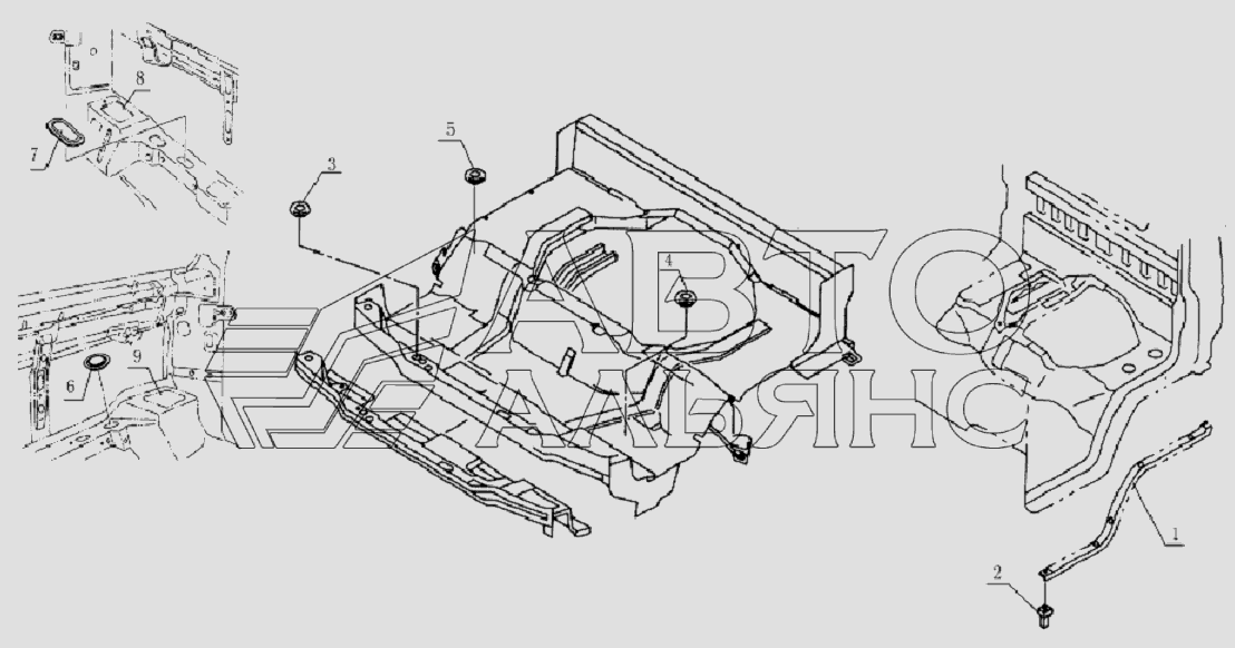 5101D803 Parts for cabin floor