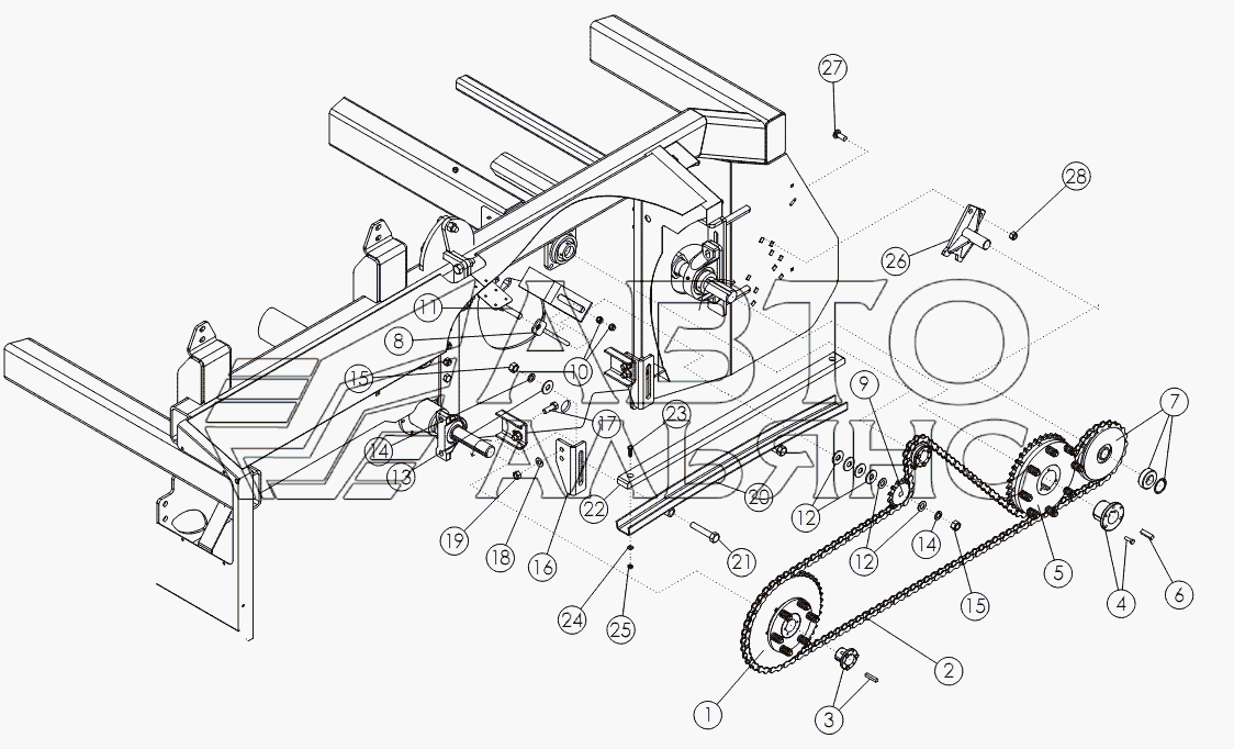 APRON/PADDLE SHAFT DRIVE