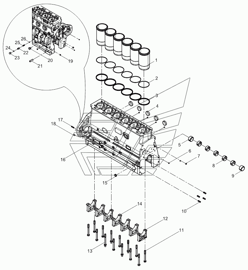 Cylinder block subassembly