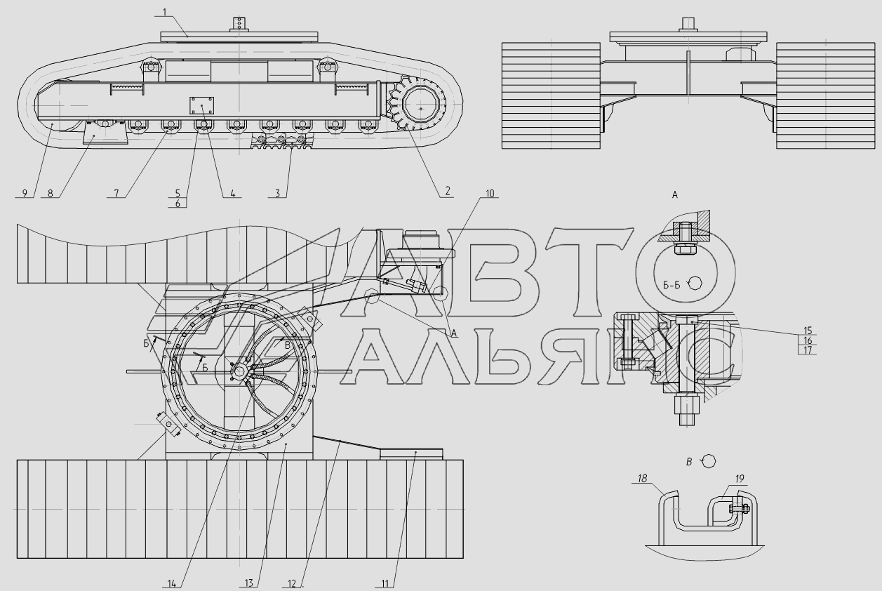 - Гусеничная тележка, - (гидравлика Rexroth)